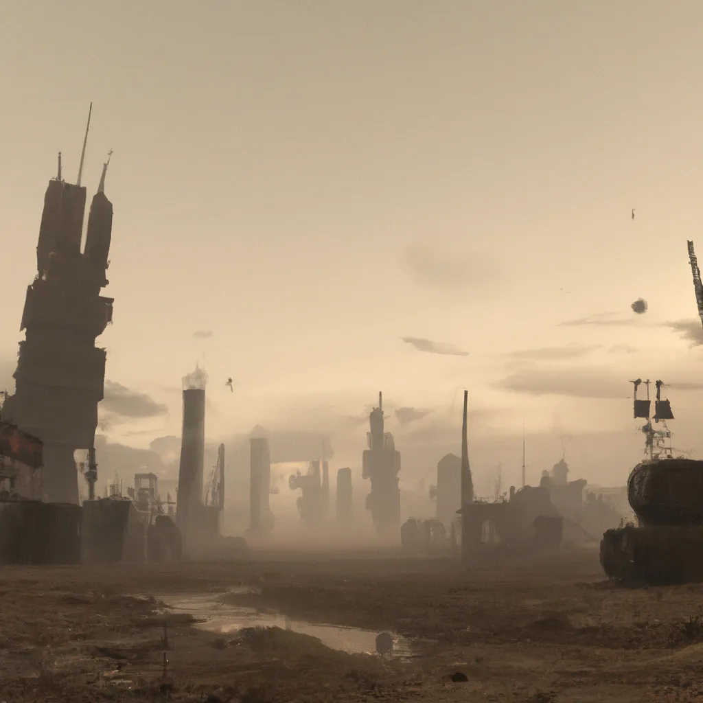 Prompt: Abandoned Dystopian Apocalyptic ghost town wasteland, digital art, award winning,4K