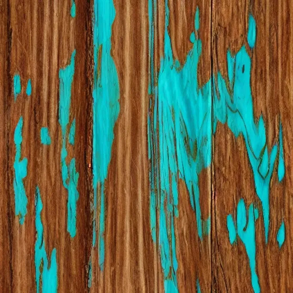 Prompt: turquoise marble texture against wood grain lavenders
 