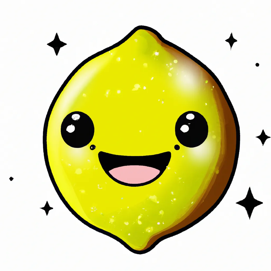 Prompt: Galaxy as a happy, smiling lemon