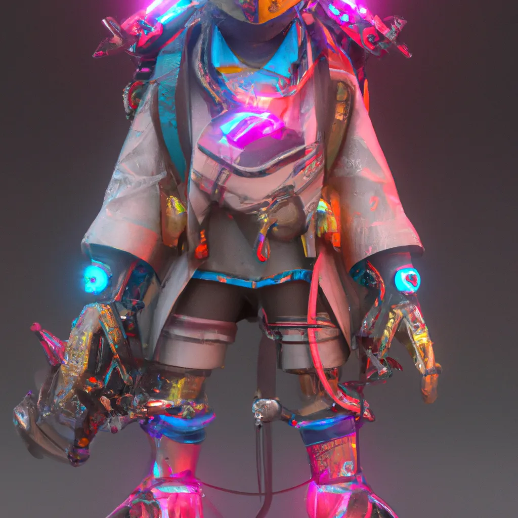 Prompt: orthographic view, beautiful anthropomorphic flcl fighter wearing streetwear with robot mask and fisher cap, headphones, feet wearing sneakers, cool, Astral realm ruins environment, very detailed robot full-body with symmetrical eyes, wearing a warrior armour, colorful, intricate detail, octane render, cinematic lighting, amazing composite, hyper realistic, soft illumination, trending on ArtStation

