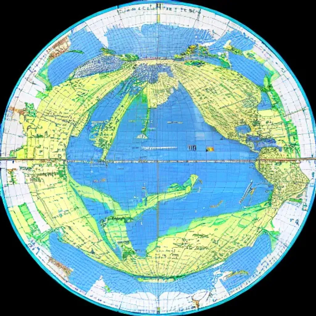 realistic earth map flat