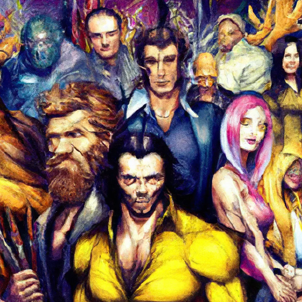 a concept art painting of a group photo of the xmen,... OpenArt