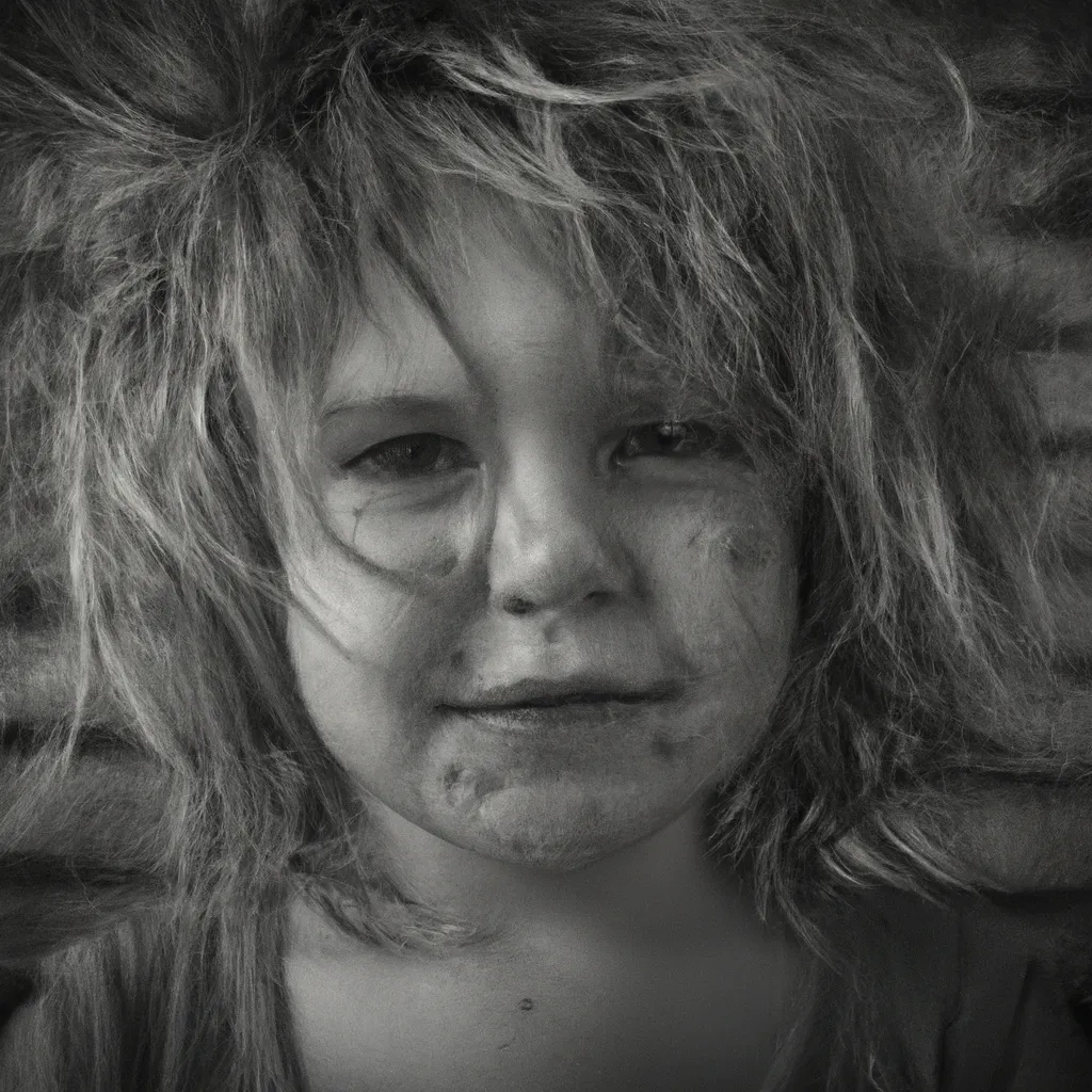 Prompt:  Girl With Messy Hair and Dirty Face, by Khari Turner