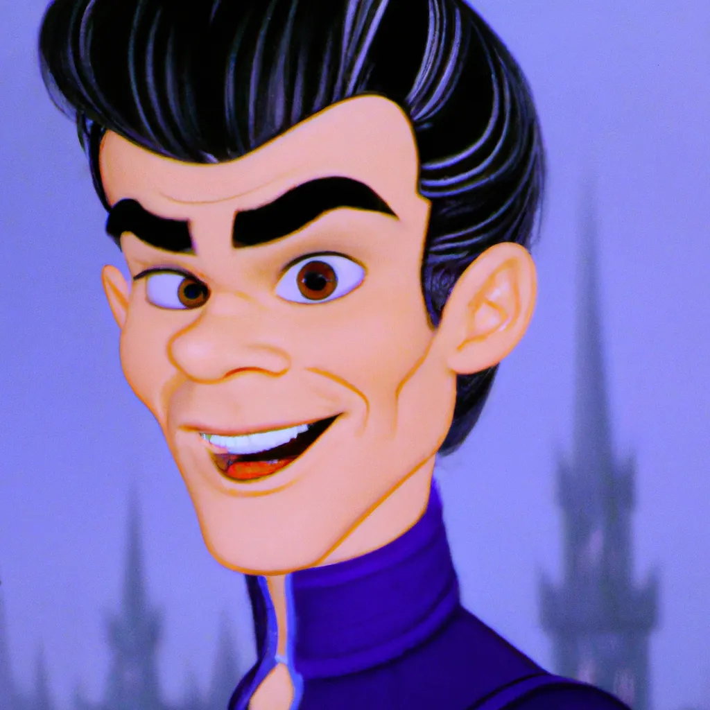 Prompt: Robbie Rotten in 1967 animated Disney movie