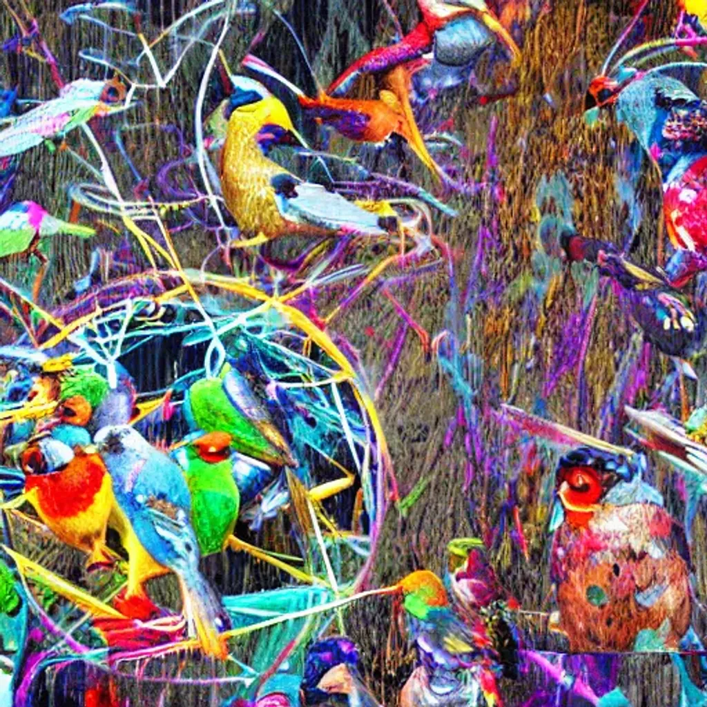 Prompt: : abstract art playground high definition 8k hyper-realistic
with birds