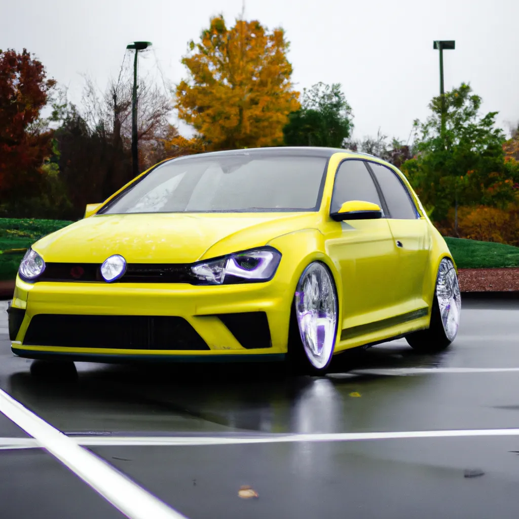 Prompt: a Lemon Volkswagen MK7 GTI