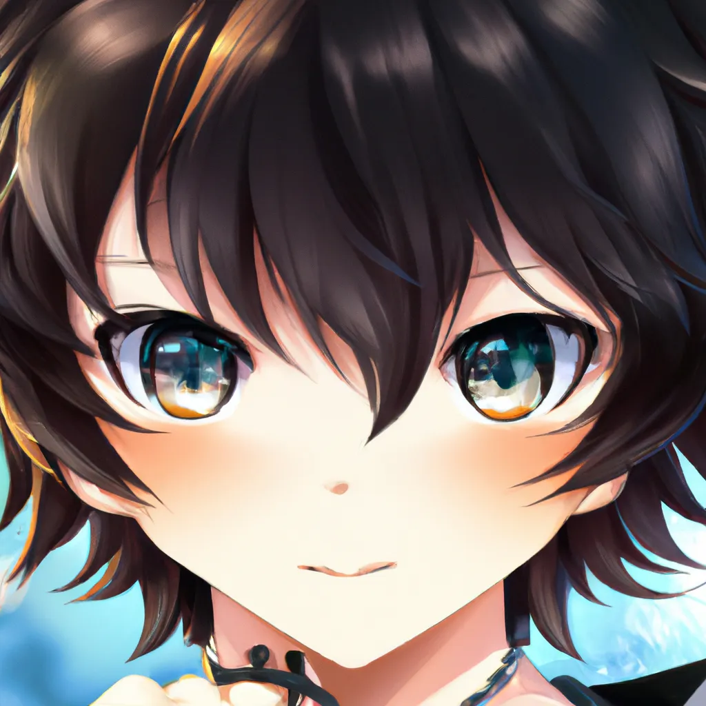 Prompt: cute anime boy, soft, shy, short boyish hair, wavy black fluffy hair, big amber eyes, orange eyes, detailed eyes, dog collar, cute!!, kawaii, kyoto animation, free anime, anime, animated, character design, character concept, trending online, 2010s anime, key visual, saturated, high quality, 8k, by Ryota, Rimmu, Ayumi, Kantoku, fantasy outfit, dog collar, collar, fantasy, medieval fantasy, peasant, 