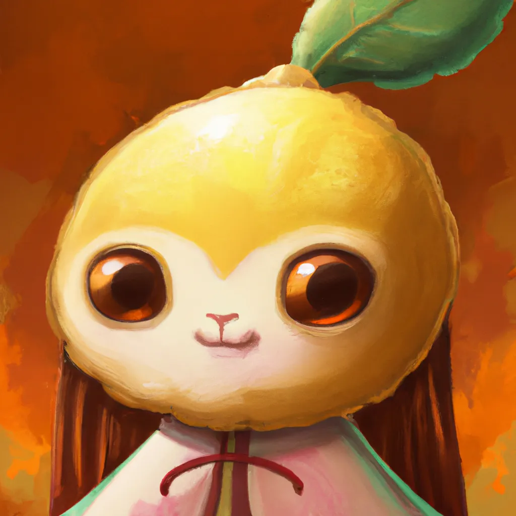 Prompt: Cute lemon character, digital art, 3 d, octave render, lots of texture, masterpiece, mega detailed, pixar, disney, vivid illustration, cartoon, fantasy, by george stubbs, artgerm, in the style of ghibli kazuo oga, lots of texture