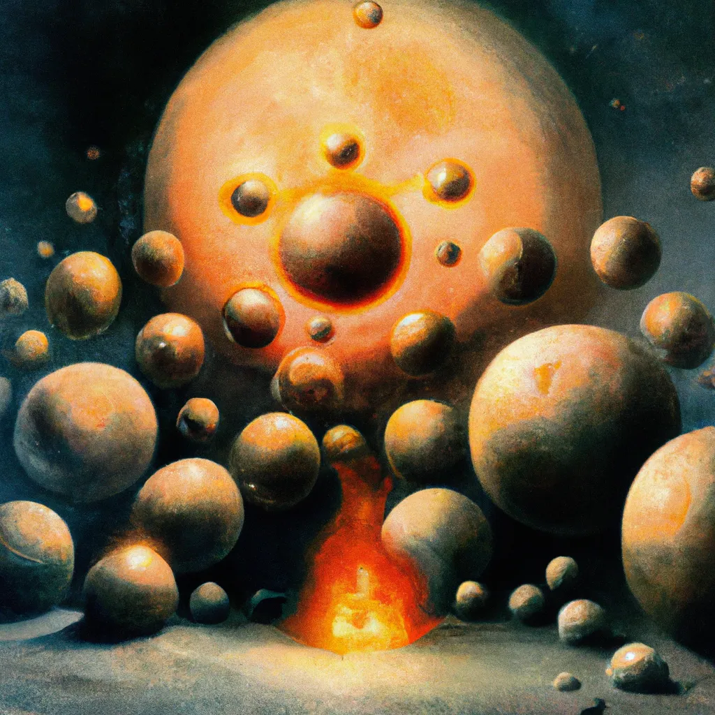 Prompt: Goodness gracious, great balls of fire By Zdzisław Beksiński