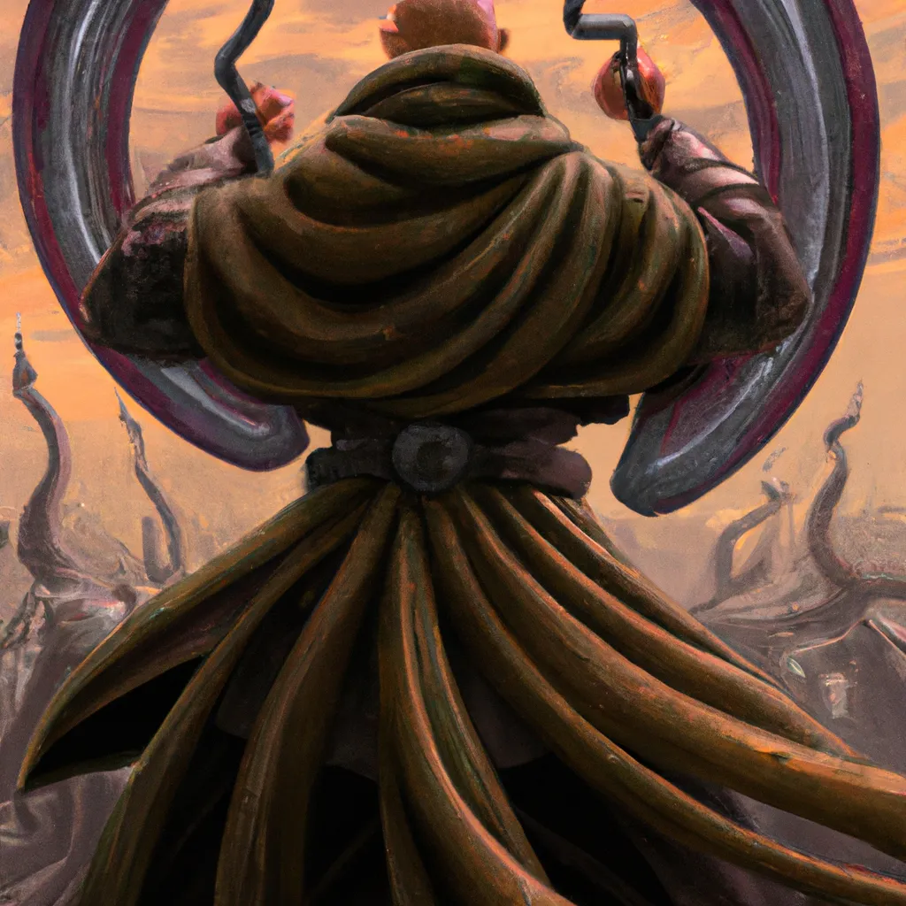 Prompt: back view of a fighting monk, d & d, fantasy, intricate, elegant, highly detailed, digital painting, artstation, concept art, smooth, sharp focus, illustration, art by artgerm and greg rutkowski and alphonse mucha