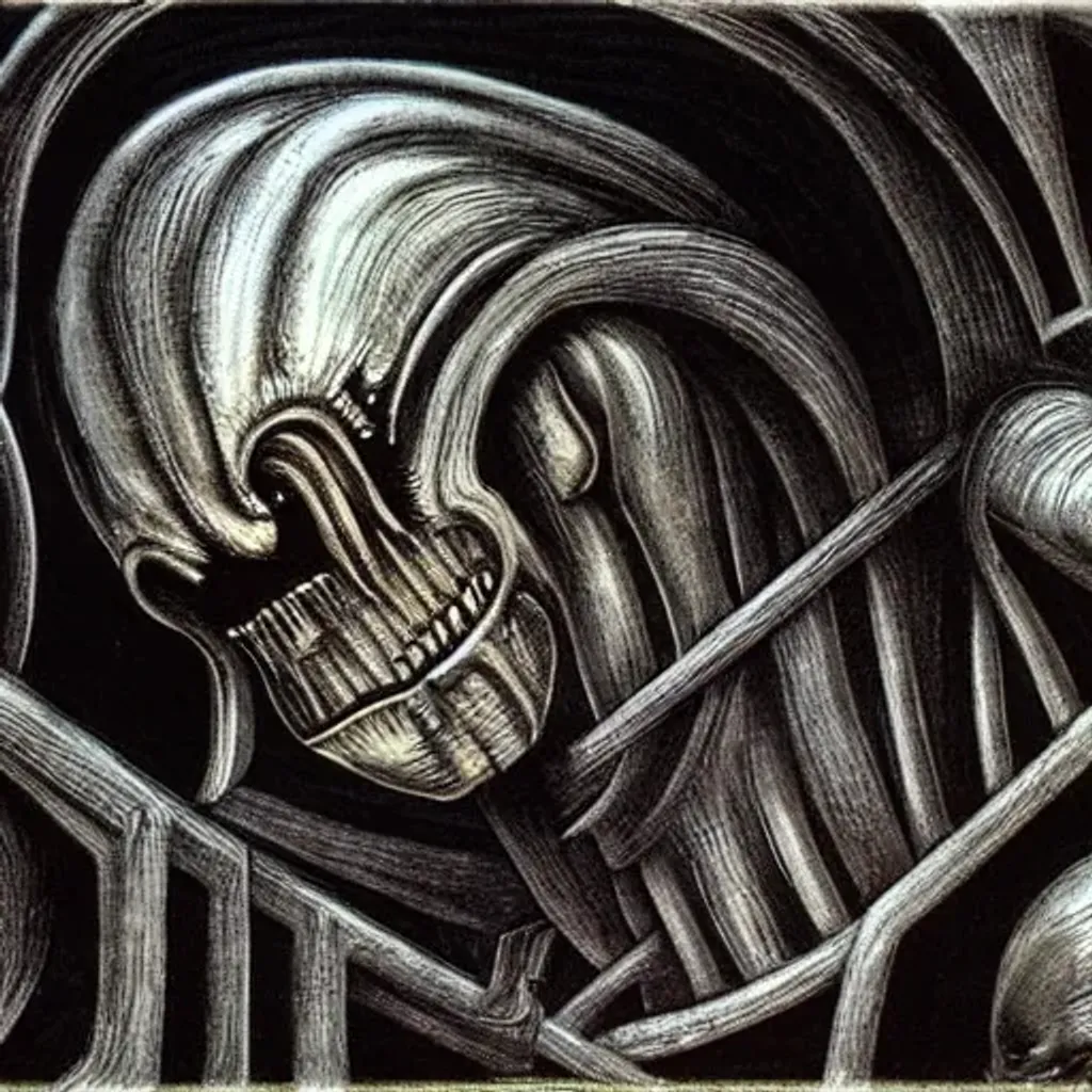 Horror by H. R. Giger | OpenArt