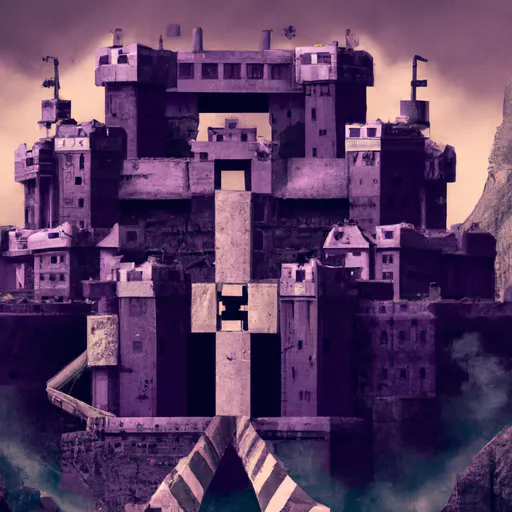 Prompt: Minecraft Nether fortress, stylish digital art