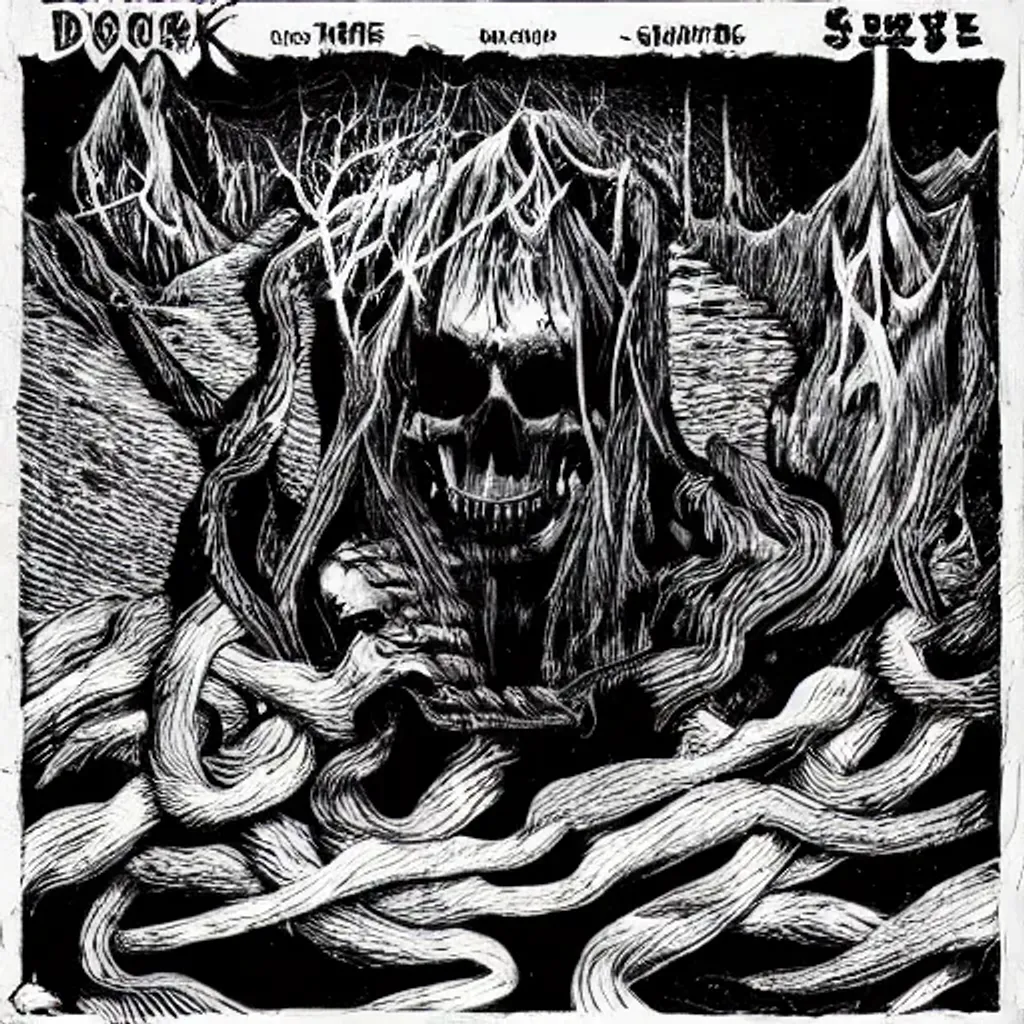 Dark drawing surrealism sludge doom | OpenArt