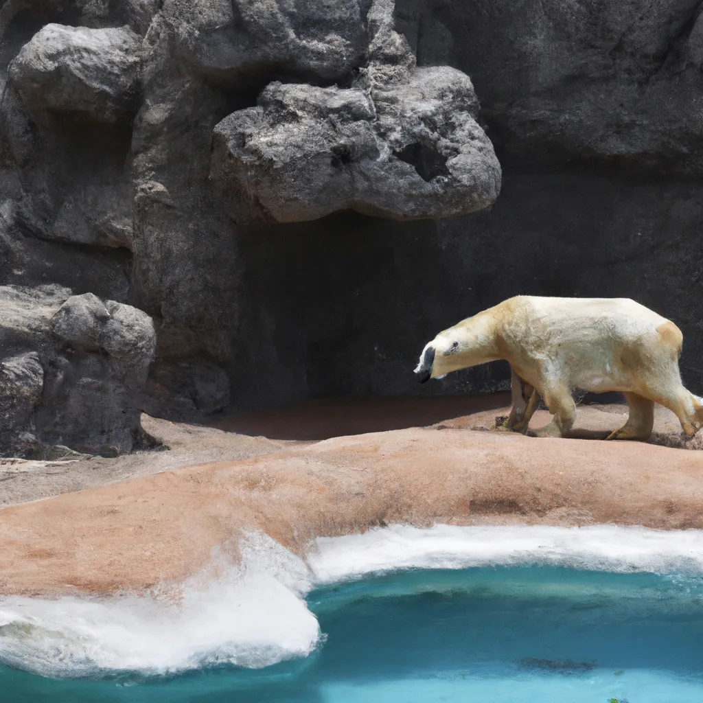 Prompt: a polar bear on a tropical island in the Indian Ocean