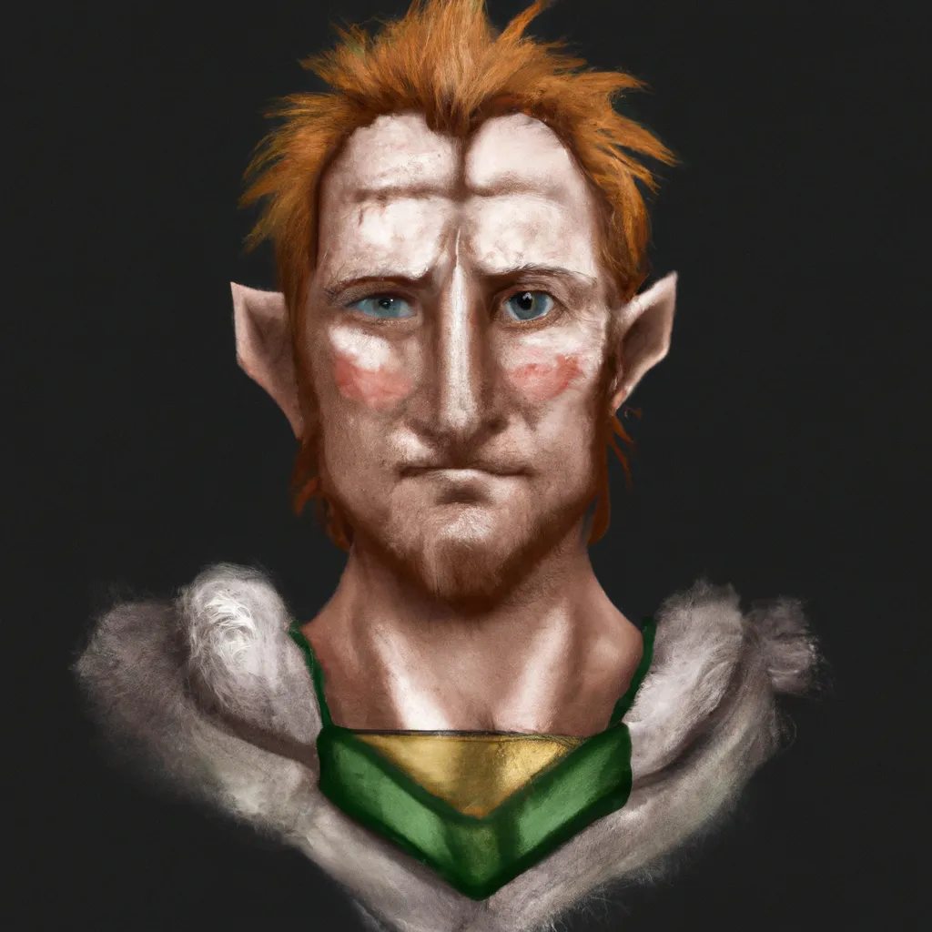 Prompt: Portrait of an RPG character in the center of a black background by Greg Rutkowski