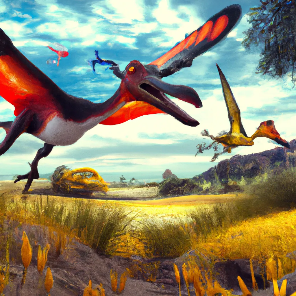 a dinosaur that is a chimera of Pterosaur with touca... OpenArt