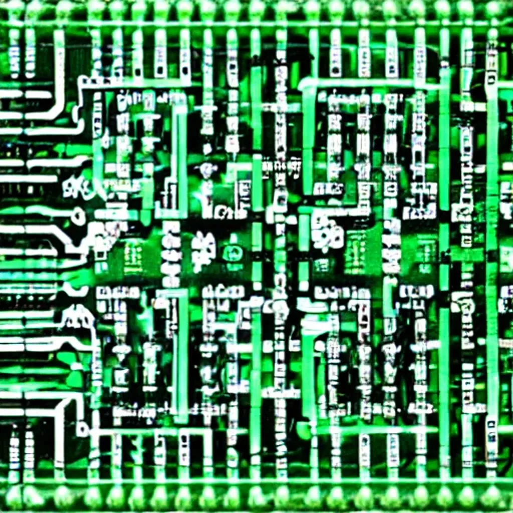 Prompt: A green
 circuit 