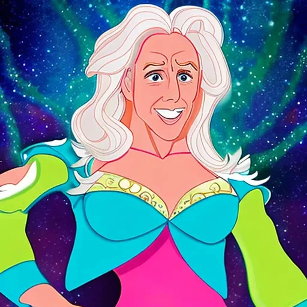 Prompt: Ric Flair as a Disney princess