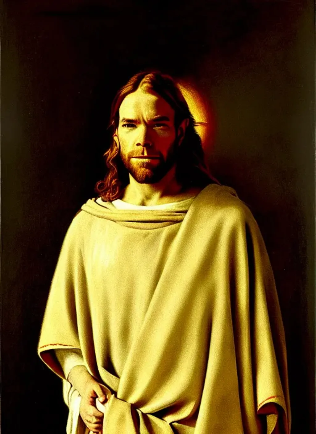 Prompt: Portrait of Ewan McGregor as Jesus by Adolf Hirémy-Hirschl