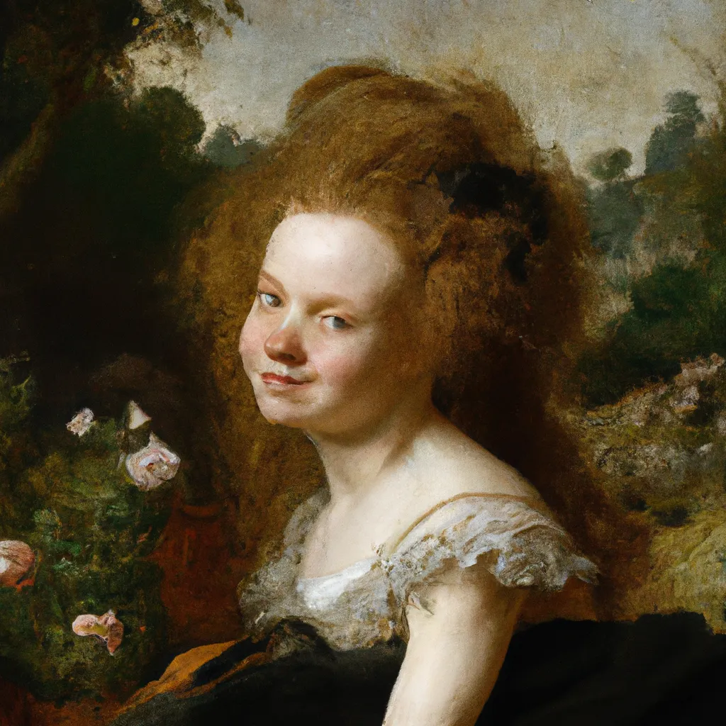 Girl With Messy Hair at the Park, Stockholm, 1620, b... | OpenArt