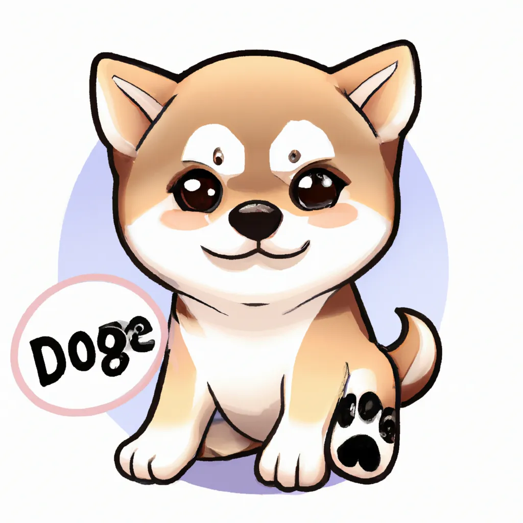 Prompt: Cute baby dogecoin giving a thumbsup