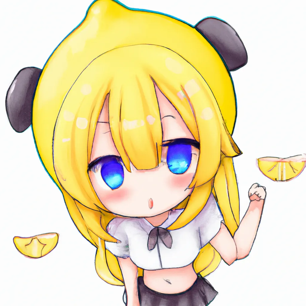 Prompt: cute vtuber lemon