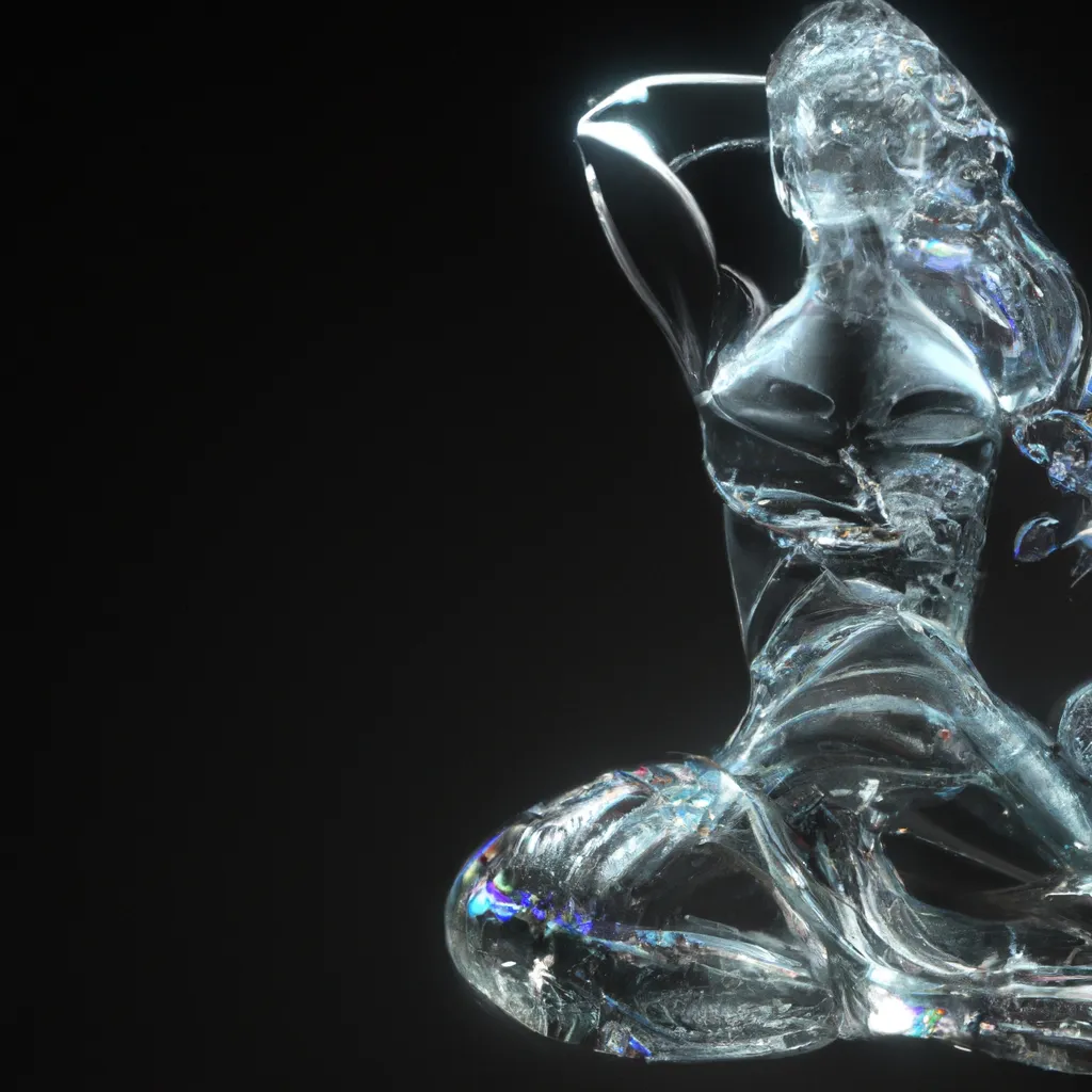 Prompt: a smooth transparent clear crystal sculpture of a beautiful mermaid posing appears to be wrapped around with smooth streaks of random lightning bolt in total darkness by Christian W. Staudinger, featured on cg society, perfect composition, black background, darkness, holography, backlight, transparent crystal, chiaroscuro, bioluminescence, opalescent, iridescent, x-ray hologram | 3d octane render | octane lighting | dream fantasy | centered | octane render artstation trending 8k ultra-detailed  | sharp focus golden ratio | Disney Pixar Dreamworks 