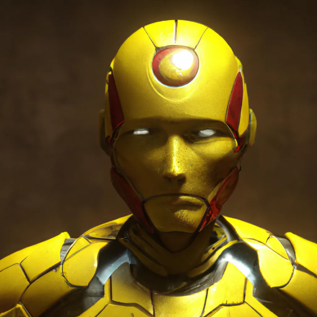 Prompt: a Dramatic shot of the iron man suit based off of a very yellow lemon, LEMON head, Renaissance portrait, highly detailed, elaborate, heroic fantasy, Latour, Philippe de Champaigne, Rika Suzuki, lemon character, by artgerm, HD, hdr, ue 5, ue 6, unreal engine 5, realistic anime 3 d style, cinematic 4 k wallpaper, 8 k, ultra detailed, GTA V cover art, high resolution, artstation, award winning, Comic book bold lines