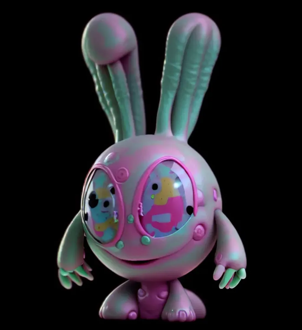 Prompt: tiny cute {axolotl alien} toy, standing character, soft smooth lighting, soft pastel colors, skottie young, 3d blender render, polycount, modular constructivism, pop surrealism, physically based rendering, square image