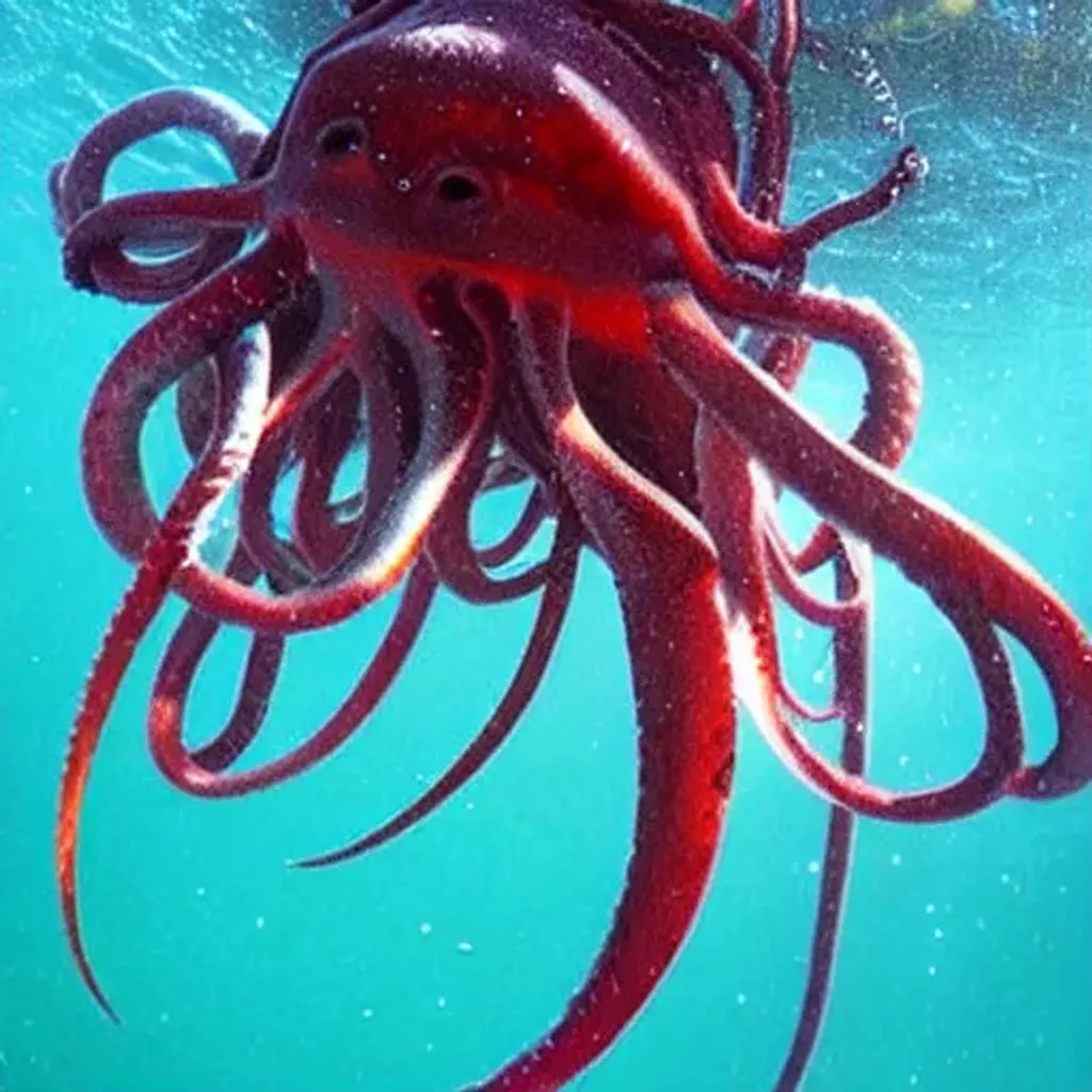 Prompt: deep ocean giant squid


