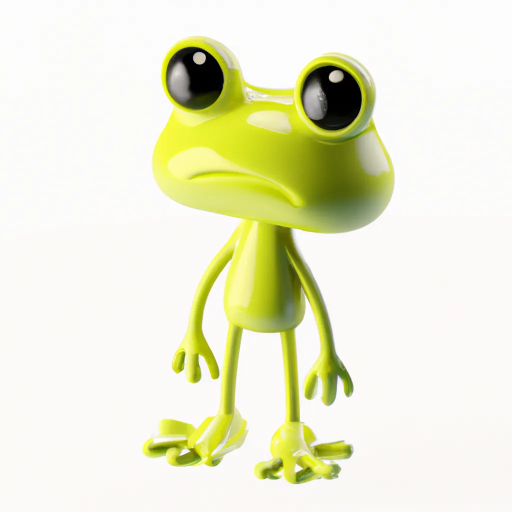 Prompt: 3D Render of Frog by sanrio