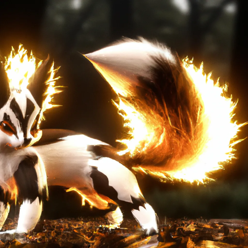 Prompt: fire/ghost type spotted skunk, skunk pokemon, cute pokemon, new pokemon, fakemon, ken sugimori, like eevee, pokemon concept, concept art, trending online, cute ghost, mascot pokemon, starter pokemon, perfect composition, beautiful detailed intricate insanely detailed octane render trending on artstation, 8 k artistic photography, photorealistic concept art, soft natural volumetric cinematic perfect light, chiaroscuro, award - winning photograph, masterpiece, oil on canvas, raphael, caravaggio, greg rutkowski, beeple, beksinski, giger