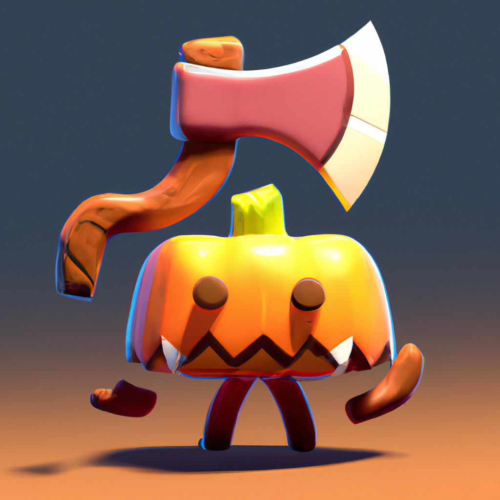 🙂 pumpkin Character Concept of BrawlStars, light in