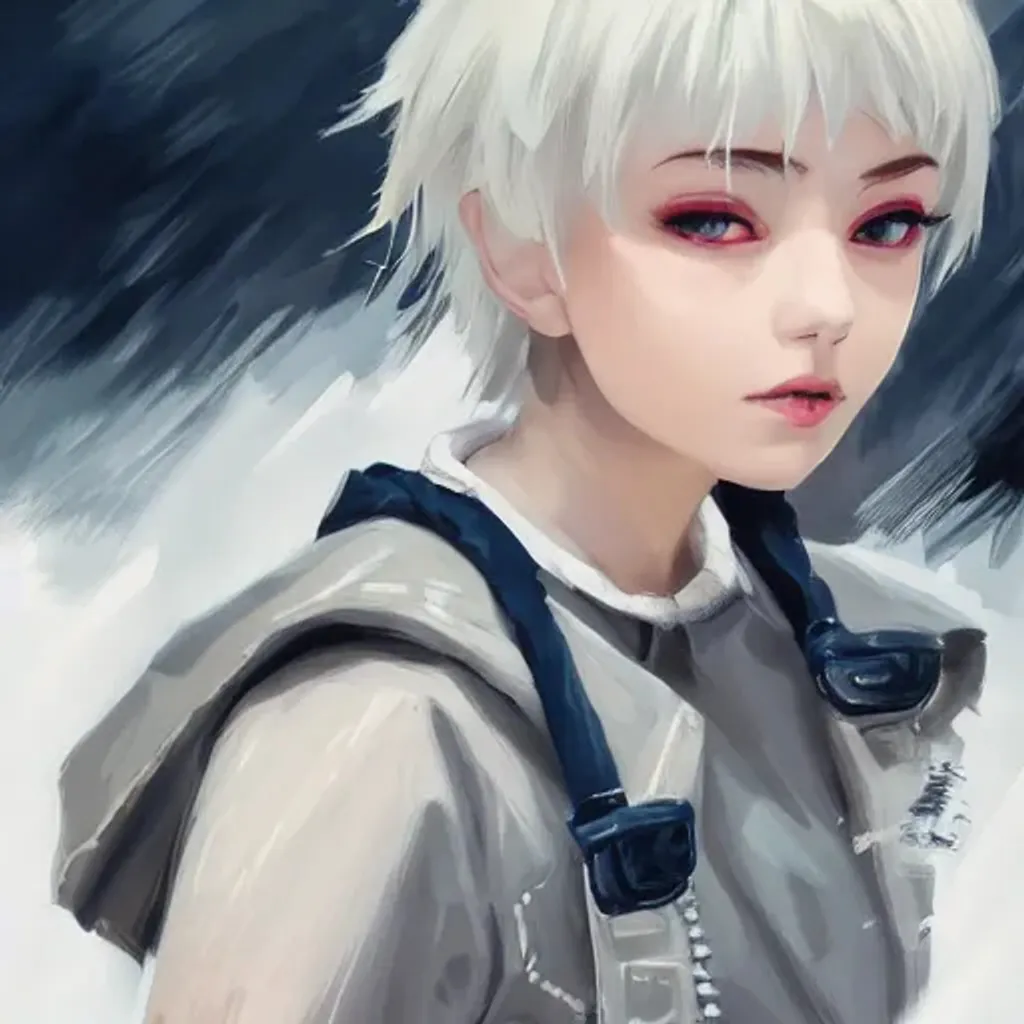 Prompt: ilya kuvshinov, a girl, short hair, white hair, big anime dreamy eyes, nose piercing, punk, HDR, high quality, detailed eyes, UHD, illustration, smooth, sharp focus, soft lighting, trending on artstation, digital painting, detailed face, masterpiece, symmetrical eyes, warhammer 40k, adepta sororitas, sisters of battle