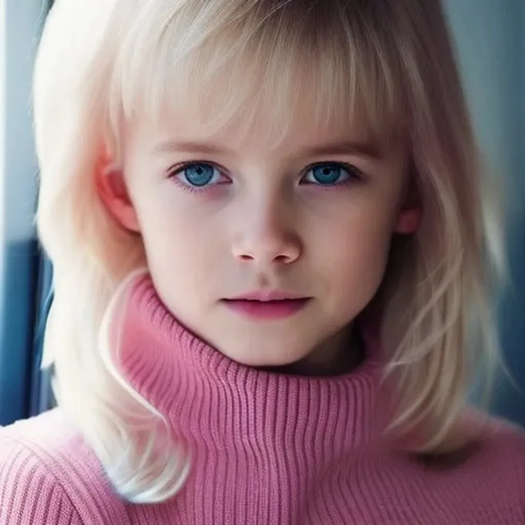 Prompt: cute child girl on the spaceship, ufo, ultra-realistic soft sun lighting, {smooth soft skin}, sharp eyes, beautiful intricate {white hair}, soft pink lips, symmetrical face, anime wide blue eyes, soft lighting, soft lighting, gently {shy smile}, looking into camera, highlydetailed {eyes with reflection}, {symbols on the face}
