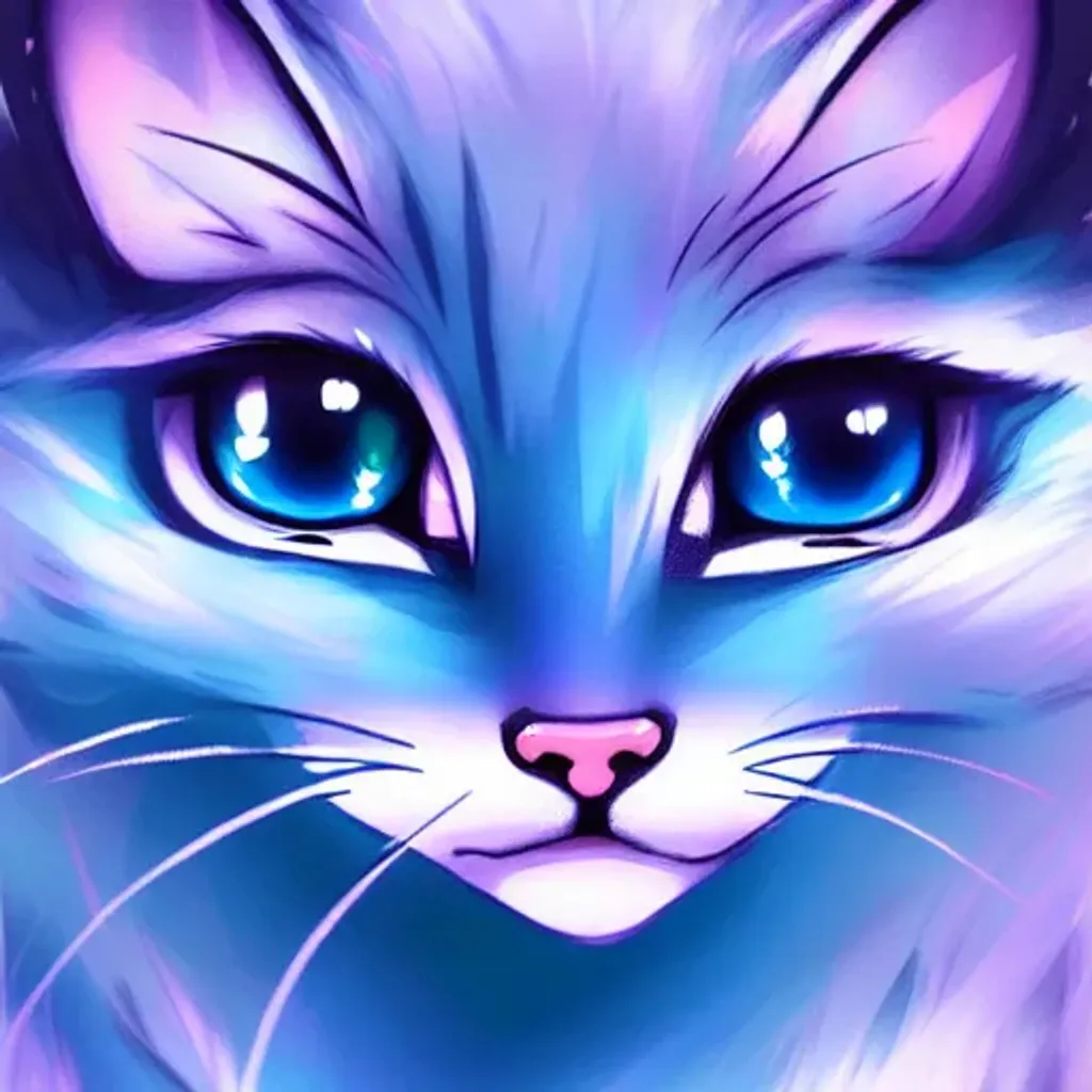 Cute cat playing anime style Royalty Free Vector Image