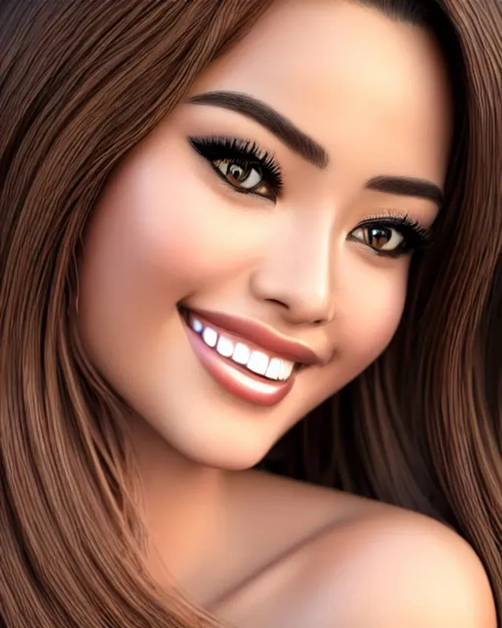 Prompt: photograph, Hawaii, UHD, detailed gorgeous face, attractive, elegant, optimistic, beach queen, smiling, beautiful big realistic female eyes, heavenly look, jade influence, highly detailed modern elegant style clothing, fine skin details, trending on artstation, sharp focus, intricate details, highly detailed