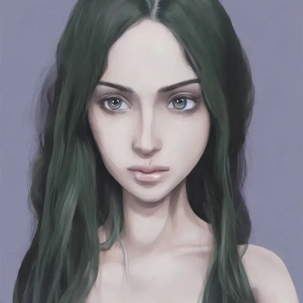 Prompt: full body portrait image of a beautiful girl, slender body, average height, white skin, hazel eyes, sculpted eyebrows, narrow nose, thin face, long hair, beautiful female, detailed Moss Green hair, whimsical, atmospheric, dynamic lighting, photo realistic, very beautiful, elegant, highly detailed, digital painting, art station, concept art, smooth, sharp focus, illustration, coloured


