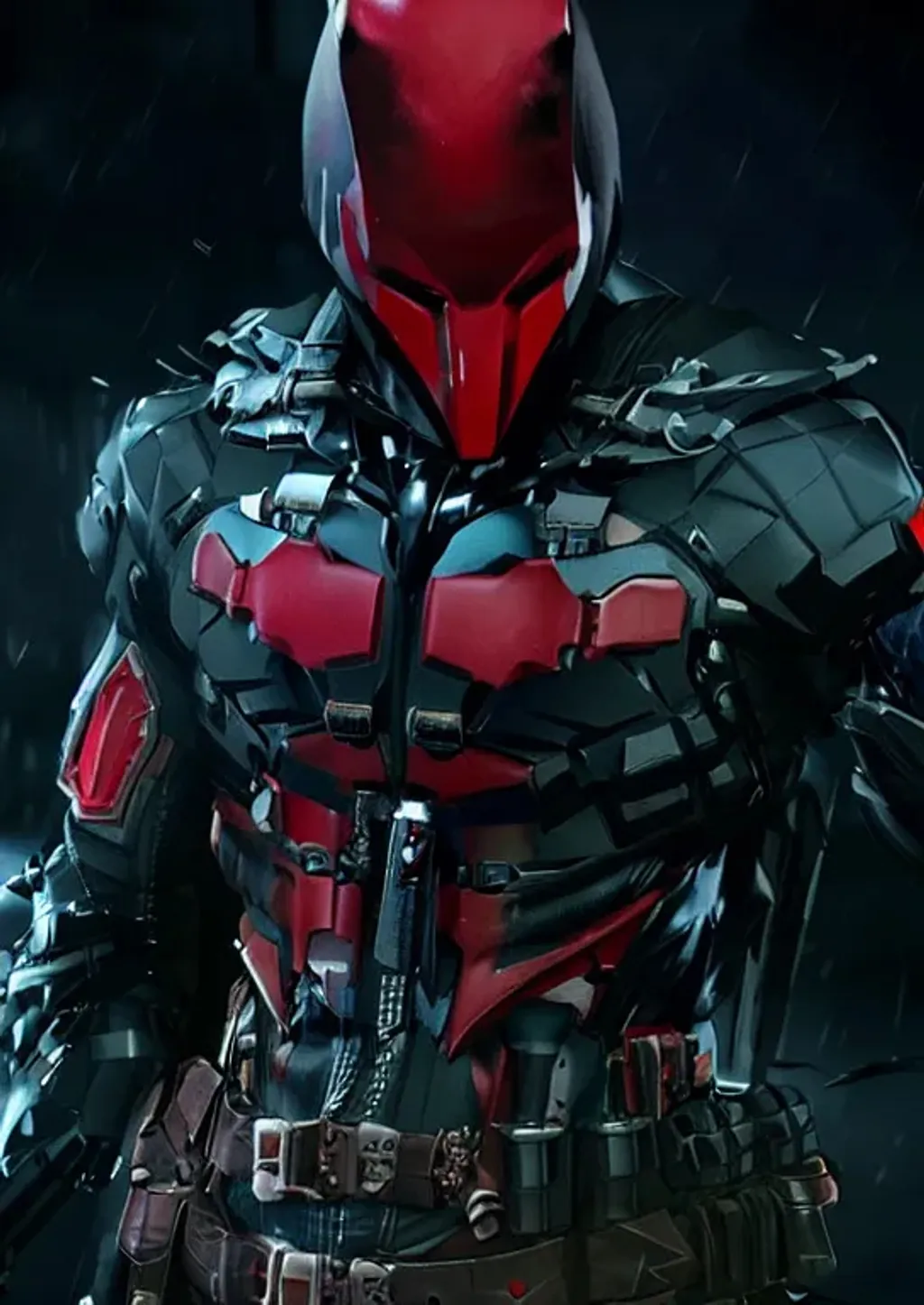 Prompt: red hood arkham knight
