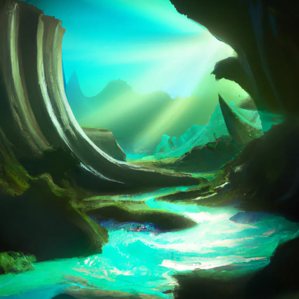 Prompt:  Subtropical river valley on an exoplanet. Clear smooth brush strokes. Sharp focus. Color wash by pixar and dreamworks, centered, scifi, backlighting, chiaroscuro, intricate details.