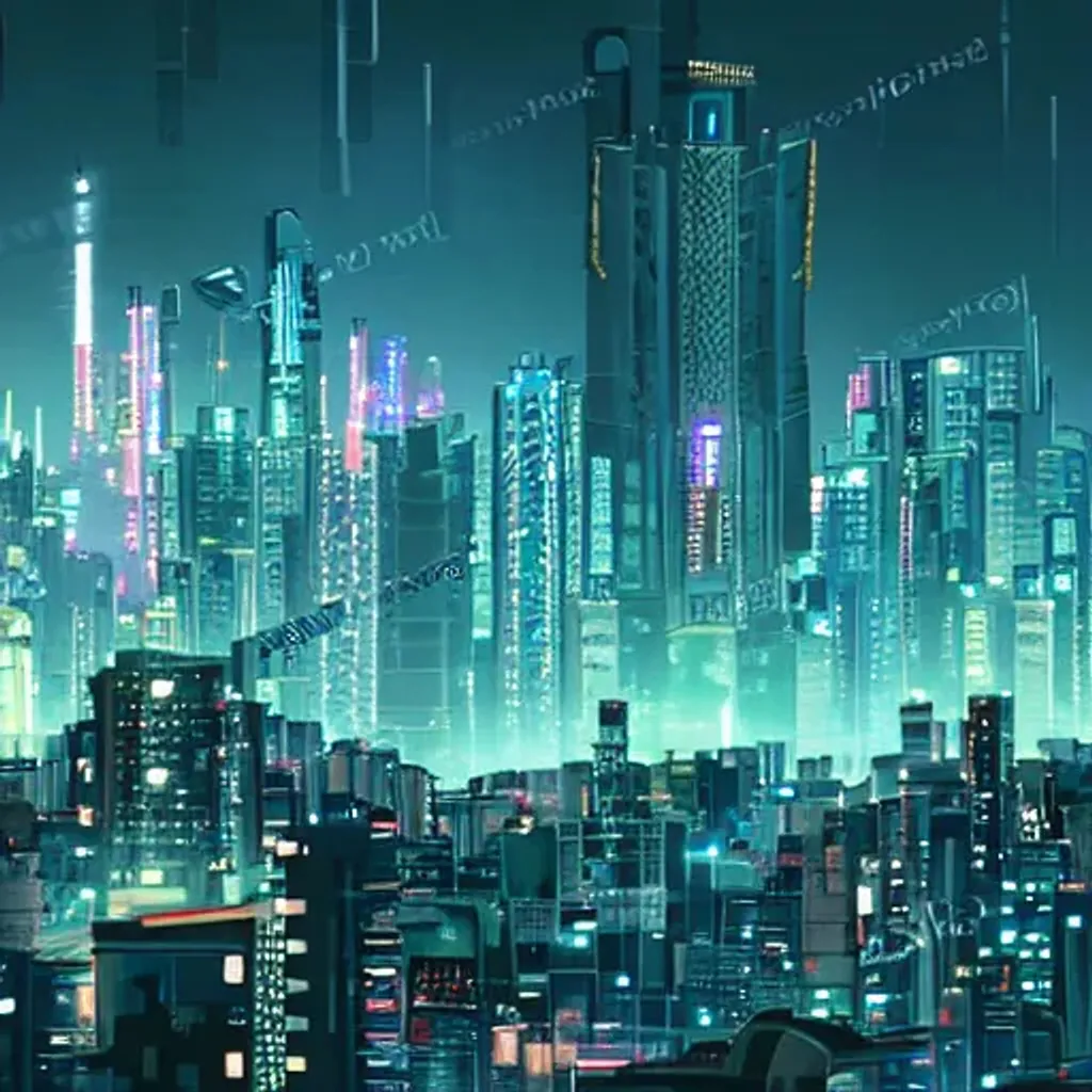 Prompt: The beautiful apartment view of Night city from Cyberpunk 