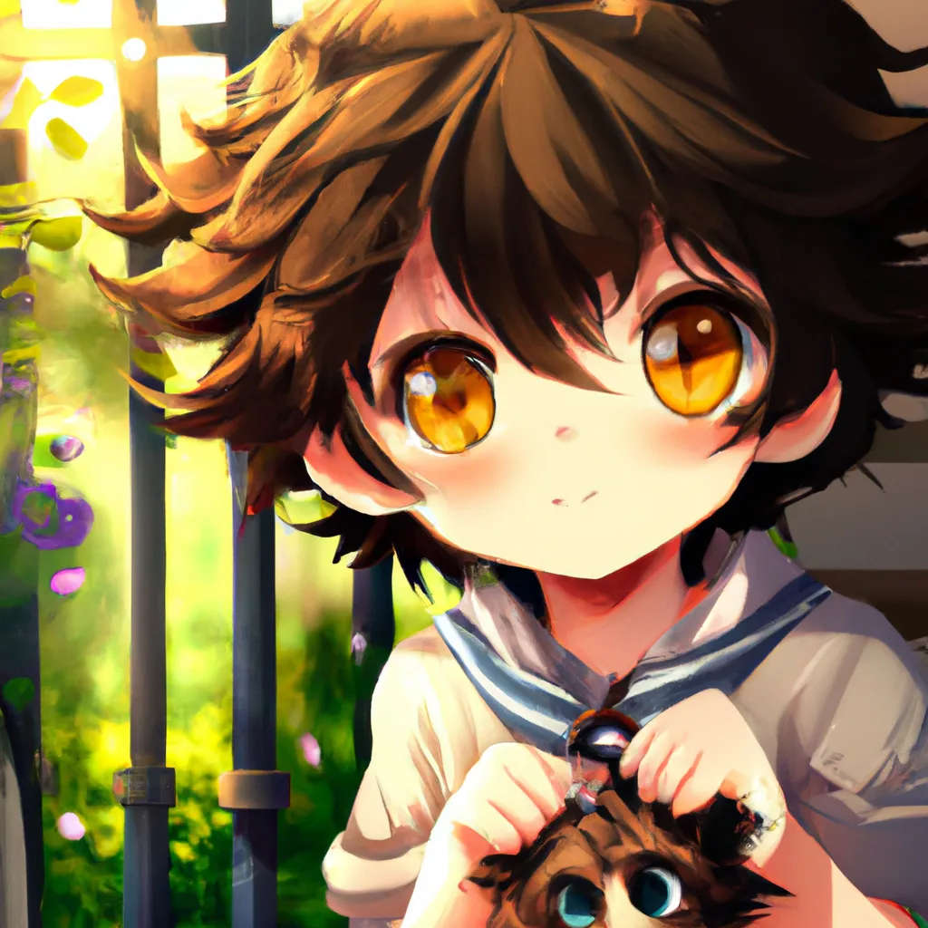 Prompt: cute anime boy, soft, shy, short boyish hair, wavy black fluffy hair, big amber eyes, orange eyes, detailed eyes, dog collar, cute!!, kawaii, kyoto animation, free anime, anime, animated, character design, character concept, trending online, 2010s anime, key visual, saturated, high quality, 8k, by Ryota, Rimmu, Ayumi, Kantoku, fantasy outfit, dog collar, perfect composition, beautiful detailed intricate insanely detailed octane render trending on artstation, 8 k artistic photography, photorealistic concept art, soft natural volumetric cinematic perfect light, chiaroscuro, award - winning photograph, masterpiece, oil on canvas, raphael, caravaggio, greg rutkowski, beeple, beksinski, giger