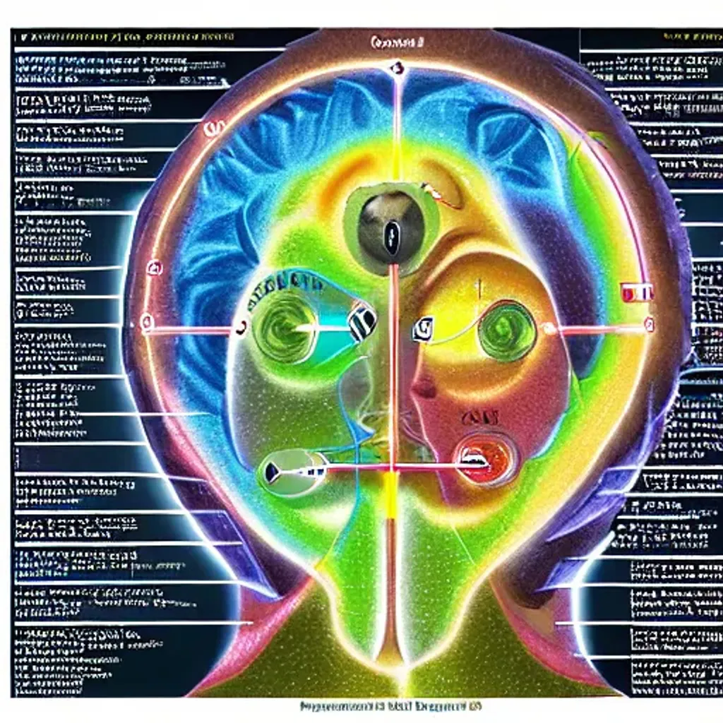 Prompt: A visual representation of the information flow of the pineal gland