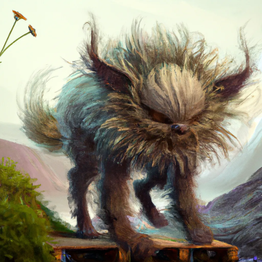 Prompt: Ultra high Quality photo |A cute little furry monster  is serving Dali and Escher and Klarwein posing as cute furry monster beasts | video game character  | made out of flora fauna | fine details and expressions | industrial  revolution | ultra high resolution octane  | midjourney | centered | photo realistic | upscale | by Artgerm Artstation 