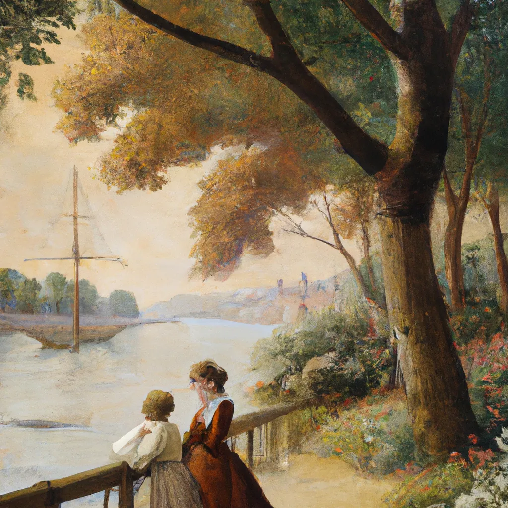 Prompt: A Beautiful Morning By the River Thames, 1880, London, Kanou-style painting