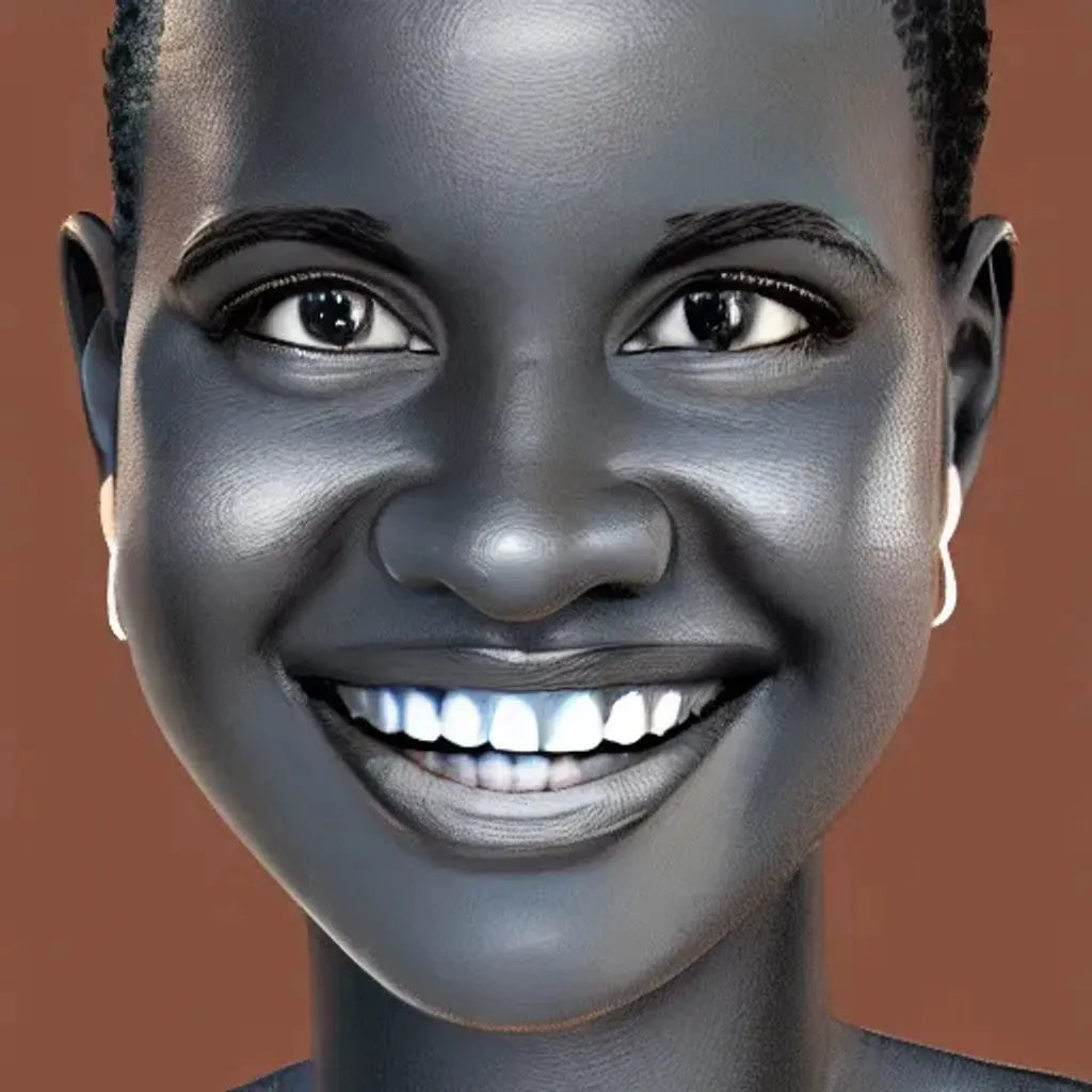 Prompt: African beauty smiling, detailed, smooth, photorealistic, 4k, art station, 