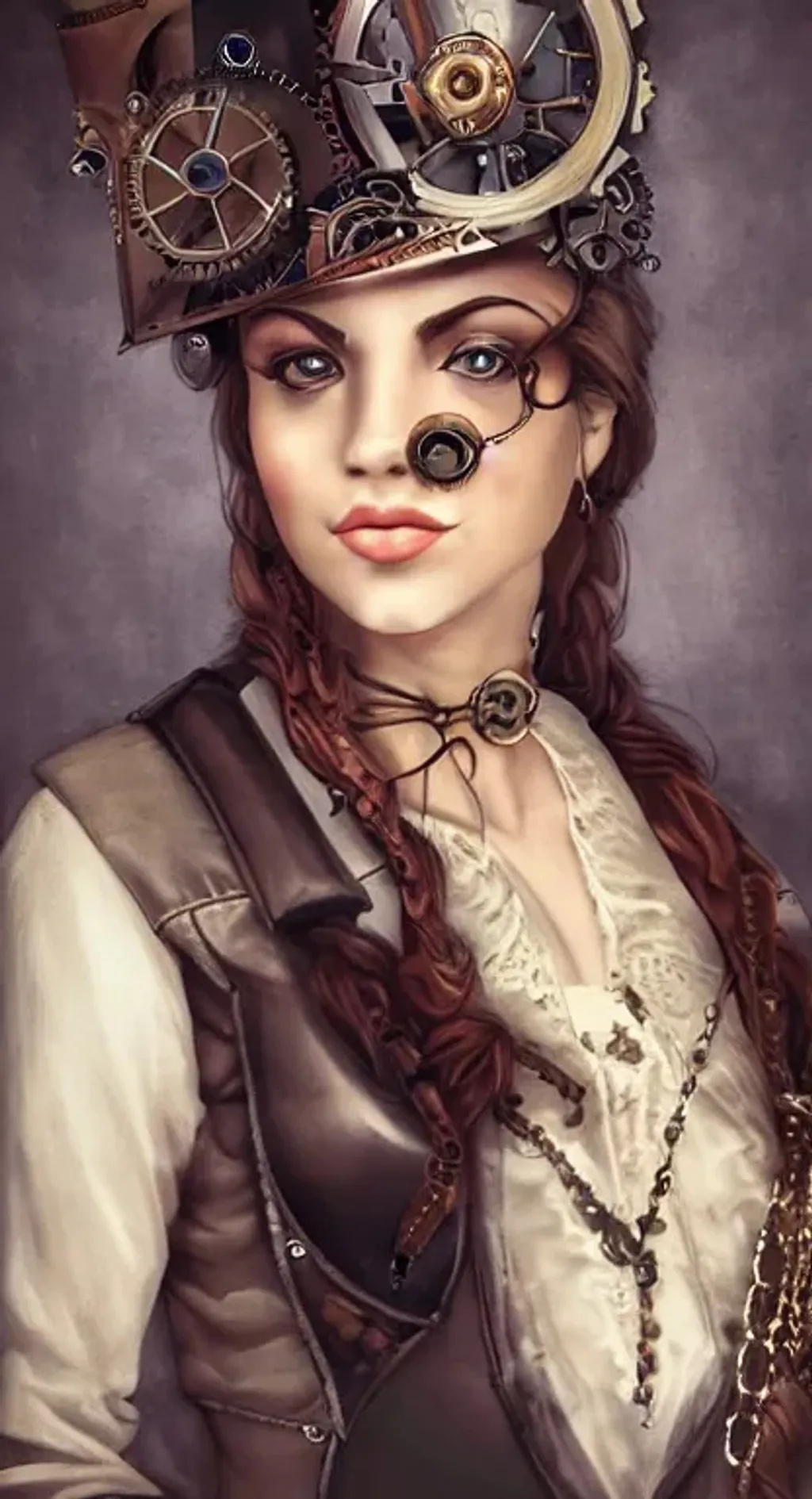 Prompt: steampunk portrait 