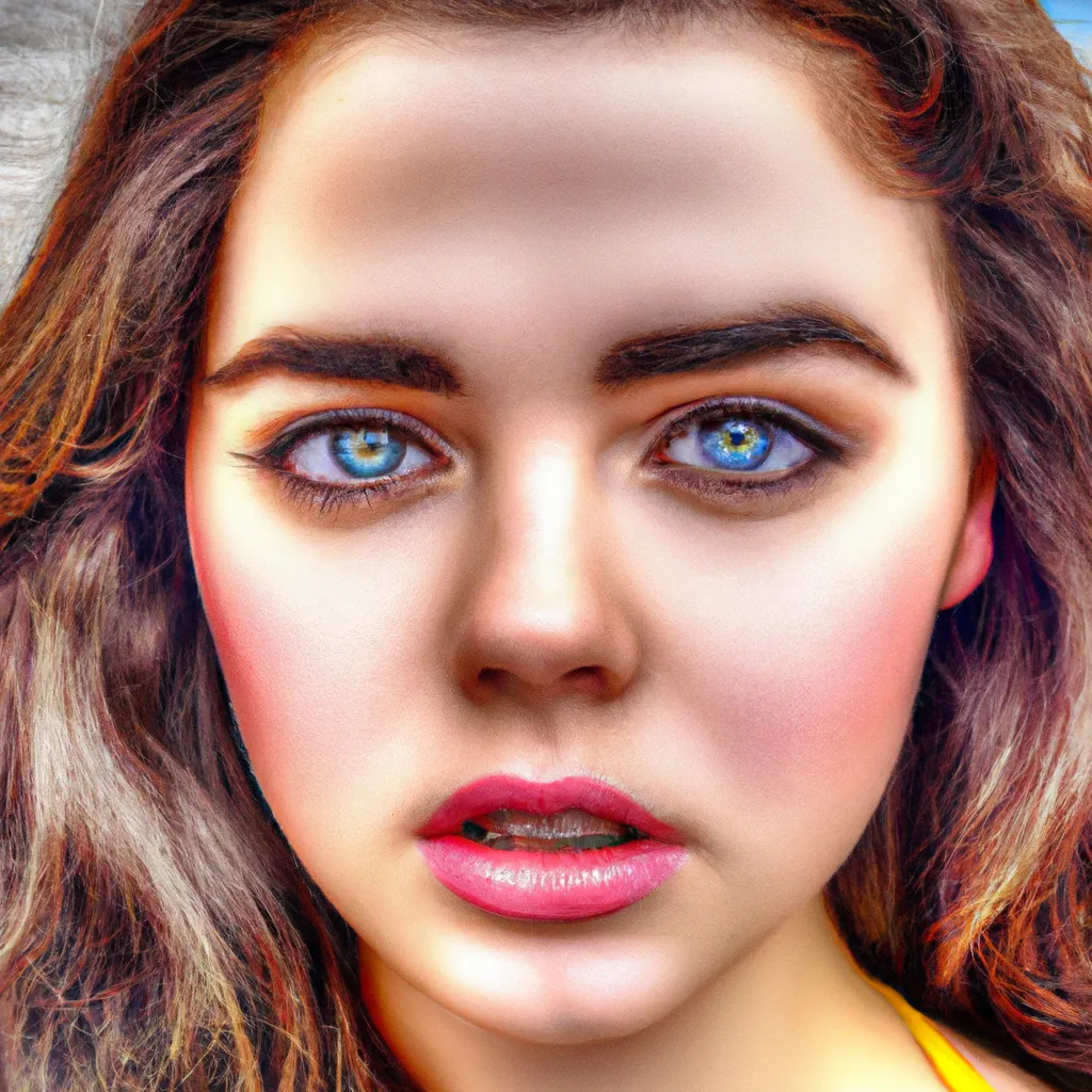 Prompt: high definition detailed portrait, glamor shot, beautiful, McKayla Rose Maroney, American artistic gymnast, glamorous, beauty filter, 
detailed, cinematic, dramatic, sharp detail, focused, hyper-realistic 
