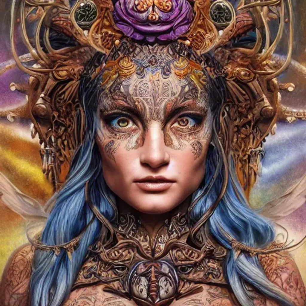 Highly Detailed Color Portrait Of Artemis The Godde 