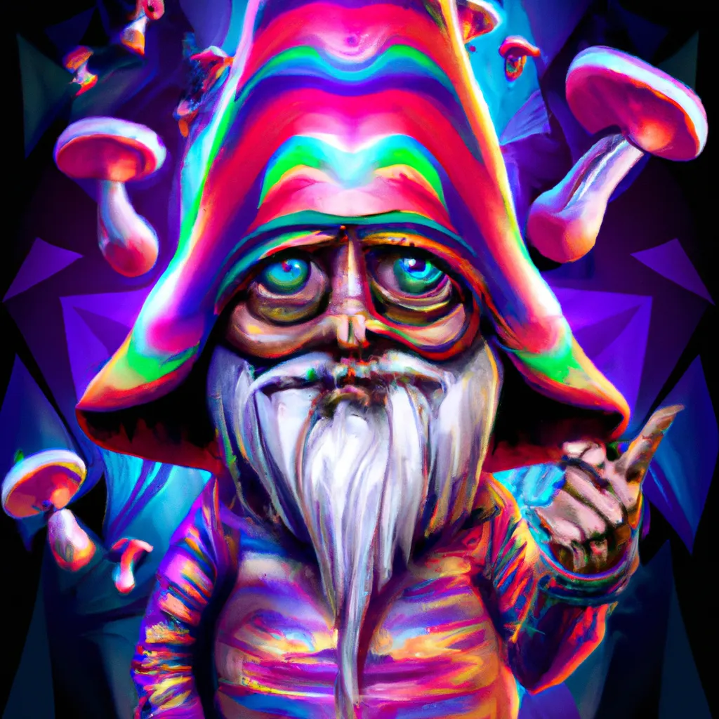 third eye mushroom character knome illustration acid... | OpenArt